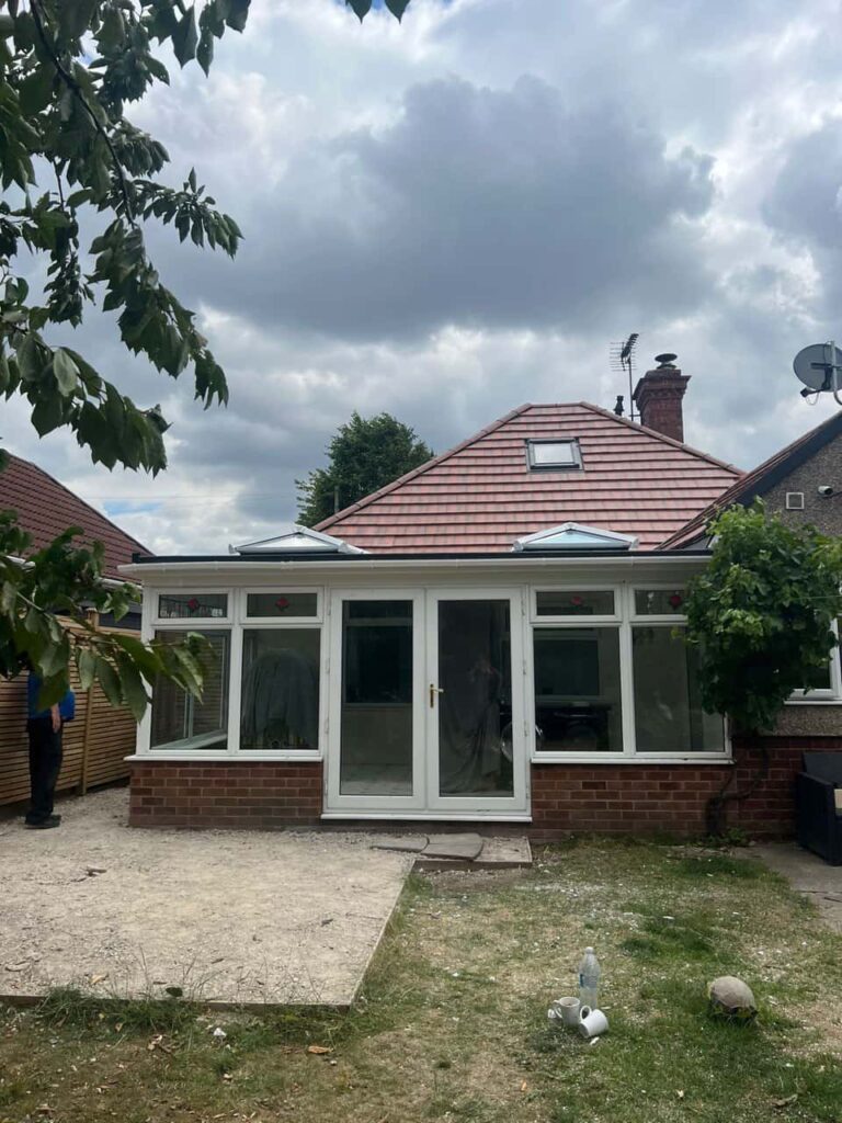 This is a photo of a hipped roof on a bungalow that has just had roof repairs carried out. Works carried out by Countesthorpe Roofing Repairs